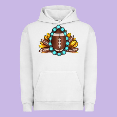 Football Gemstone Sunflower Urban Hoodie Designed By Jahusdesignshop