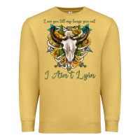 Antique Gold love you till my lungs give out i aint lying Premium Sweatshirt - texasbilliewilder
