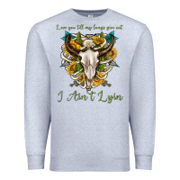 Heather Grey love you till my lungs give out i aint lying Premium Sweatshirt - texasbilliewilder