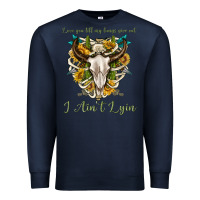 Navy love you till my lungs give out i aint lying Premium Sweatshirt - texasbilliewilder