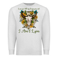 Oatmeal Heather love you till my lungs give out i aint lying Premium Sweatshirt - texasbilliewilder
