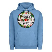 Pigment Pebble Blue christmas  cookie and light santas favorite   son Urban Hoodie - AdoDesignShop