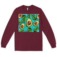 Burgundy avacadoblue tumbler Long Sleeve Tee - BarkalooDesign