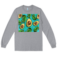 Heather Grey avacadoblue tumbler Long Sleeve Tee - BarkalooDesign
