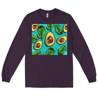 Plum avacadoblue tumbler Long Sleeve Tee - BarkalooDesign