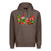 Coffee watermelon coffee cups Premium Hoodie - AdoDesignShop