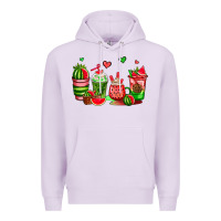 Lilac watermelon coffee cups Premium Hoodie - AdoDesignShop