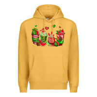 Mustard watermelon coffee cups Premium Hoodie - AdoDesignShop