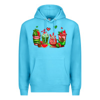 Ocean Blue watermelon coffee cups Premium Hoodie - AdoDesignShop