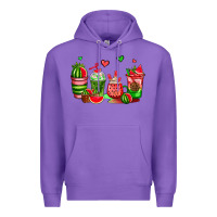 Purple watermelon coffee cups Premium Hoodie - AdoDesignShop