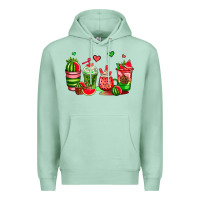 Seafoam watermelon coffee cups Premium Hoodie - AdoDesignShop