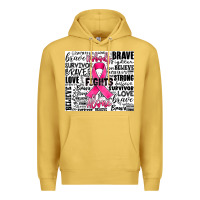 Antique Gold breast cancer nobody fights alone Premium Hoodie - JahusDesignShop
