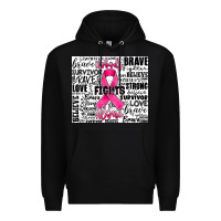 Black breast cancer nobody fights alone Premium Hoodie - JahusDesignShop