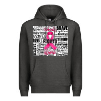 Charcoal Heather breast cancer nobody fights alone Premium Hoodie - JahusDesignShop
