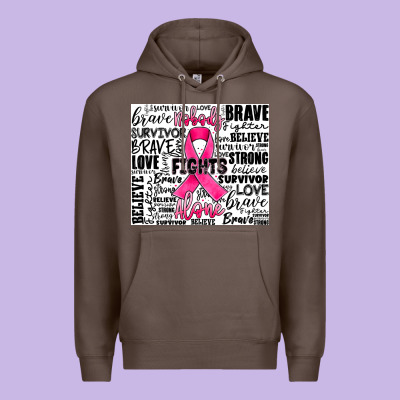 Breast Cancer Nobody Fights Alone Premium Hoodie Designed By Jahusdesignshop