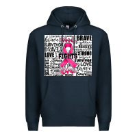Navy breast cancer nobody fights alone Premium Hoodie - JahusDesignShop