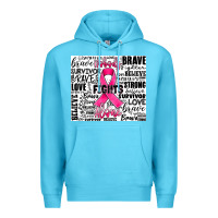 Ocean Blue breast cancer nobody fights alone Premium Hoodie - JahusDesignShop