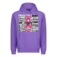 Purple breast cancer nobody fights alone Premium Hoodie - JahusDesignShop