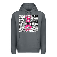 Rock breast cancer nobody fights alone Premium Hoodie - JahusDesignShop