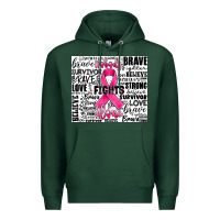 Sports Green breast cancer nobody fights alone Premium Hoodie - JahusDesignShop