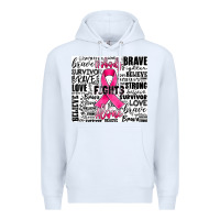 White breast cancer nobody fights alone Premium Hoodie - JahusDesignShop