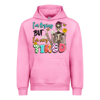 Fuchsia Pink im trying but im very tired Urban Hoodie - Artiststas