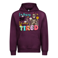 Mauve Wine im trying but im very tired Urban Hoodie - Artiststas
