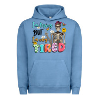 Pigment Pebble Blue im trying but im very tired Urban Hoodie - Artiststas