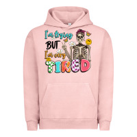 Pigment Salmon im trying but im very tired Urban Hoodie - Artiststas