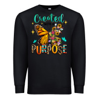 Black created with a purpose Premium Sweatshirt - RanaPortraitStore