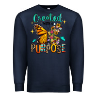 Navy created with a purpose Premium Sweatshirt - RanaPortraitStore