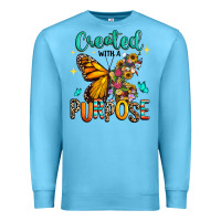 Ocean Blue created with a purpose Premium Sweatshirt - RanaPortraitStore