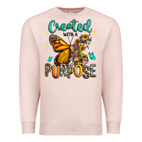 Pale Pink created with a purpose Premium Sweatshirt - RanaPortraitStore