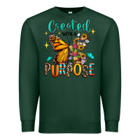 Sports Green created with a purpose Premium Sweatshirt - RanaPortraitStore