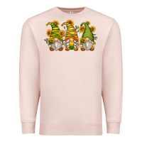 Pale Pink sunflower gnomes Premium Sweatshirt - Zillion Design Studio