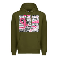 Army Green breast cancer ribbon Premium Hoodie - JahusDesignShop