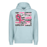 Blue Mist breast cancer ribbon Premium Hoodie - JahusDesignShop