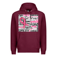 Burgundy breast cancer ribbon Premium Hoodie - JahusDesignShop