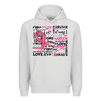 Dove Grey breast cancer ribbon Premium Hoodie - JahusDesignShop
