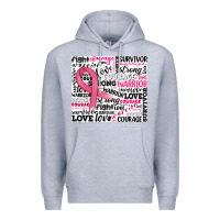Heather Grey breast cancer ribbon Premium Hoodie - JahusDesignShop