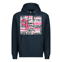 Navy breast cancer ribbon Premium Hoodie - JahusDesignShop