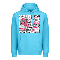 Ocean Blue breast cancer ribbon Premium Hoodie - JahusDesignShop