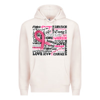 Pale Pink breast cancer ribbon Premium Hoodie - JahusDesignShop