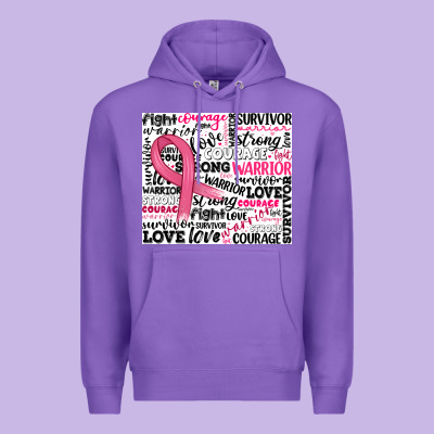 Breast Cancer Ribbon Premium Hoodie Designed By Jahusdesignshop
