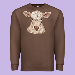 Charolais Calf Premium Sweatshirt Designed By Ranaportraitstore