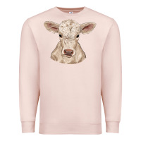Pale Pink charolais calf Premium Sweatshirt - RanaPortraitStore