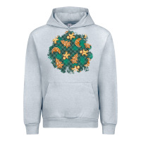 Heather Grey christmas gingerbread cookies patch Urban Hoodie - BundleAndBundleShop