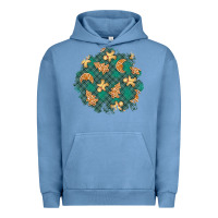 Pigment Pebble Blue christmas gingerbread cookies patch Urban Hoodie - BundleAndBundleShop