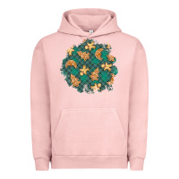 Pigment Salmon christmas gingerbread cookies patch Urban Hoodie - BundleAndBundleShop