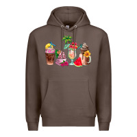 Coffee summer coffee cups Premium Hoodie - AdoDesignShop